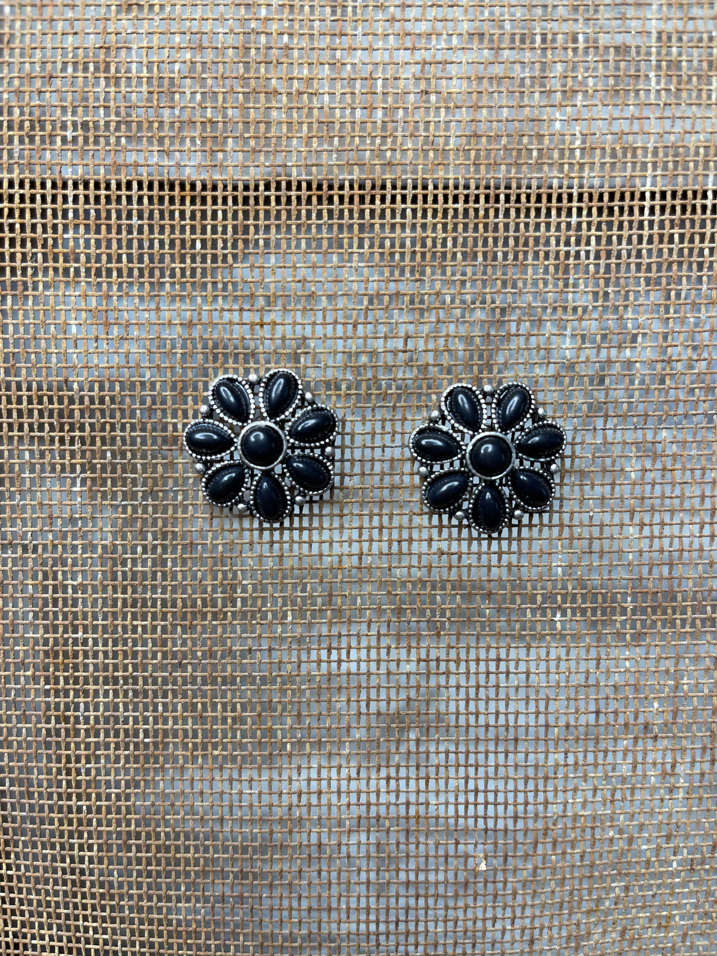 Romy Faux Black Earrings