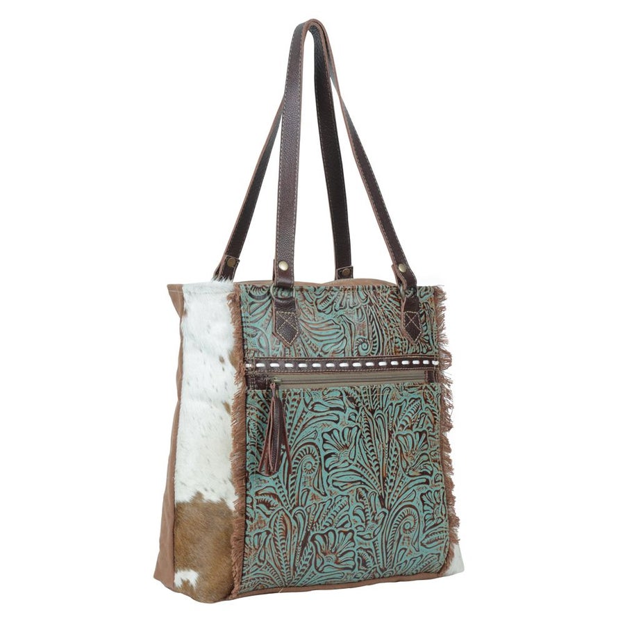 Amethyst Cowhide Tote Bag