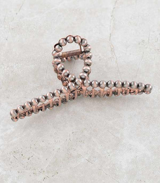 Copper Navajo Bead Claw Clip