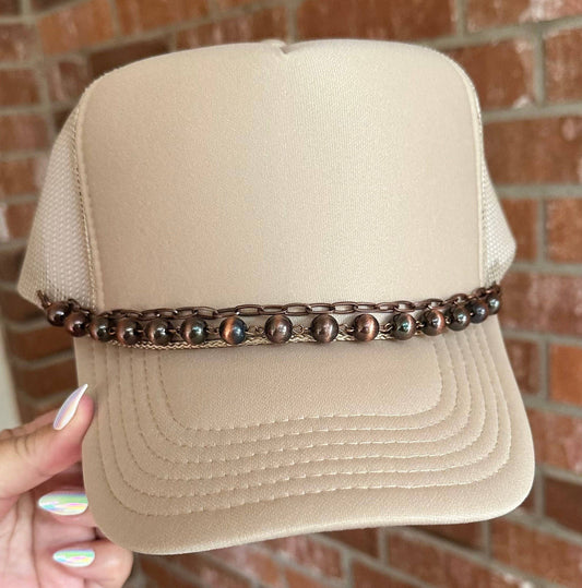 Copper Bead Trucker Hat Chain