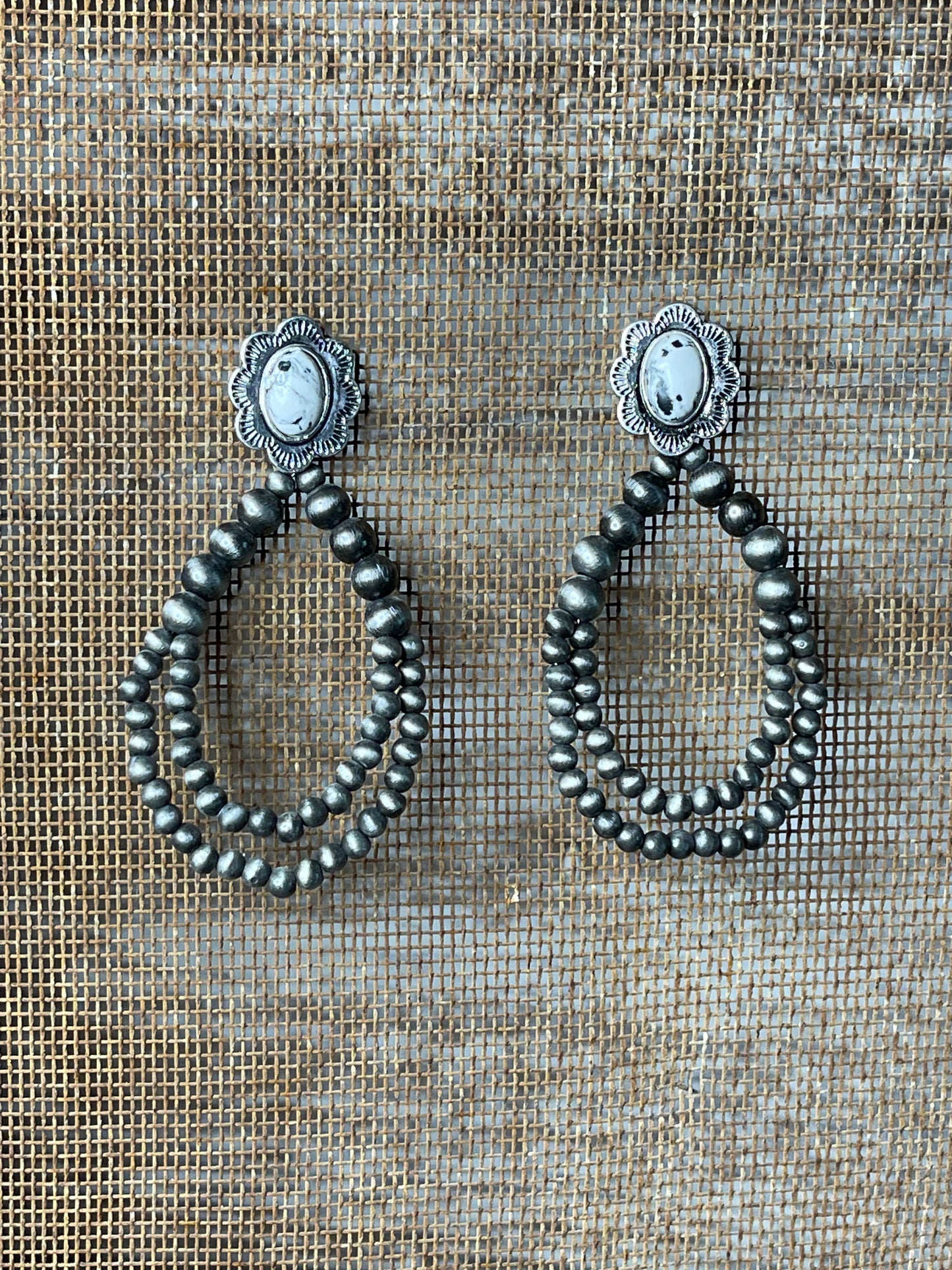 Sienna Ivory & Silver Earrings