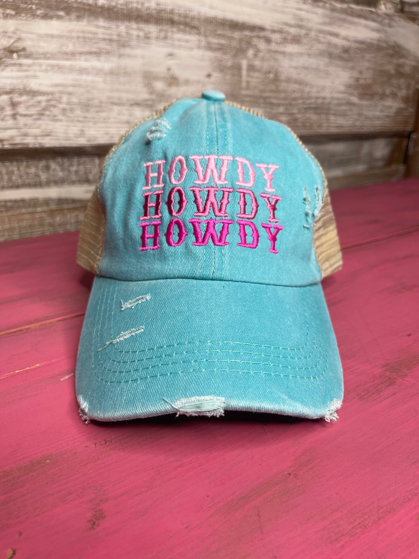 Turquoise Howdy Cap