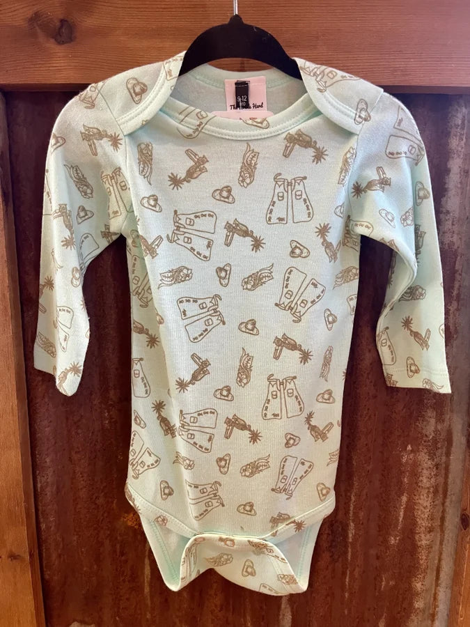 Baby Blue LS Cowboy Onesie