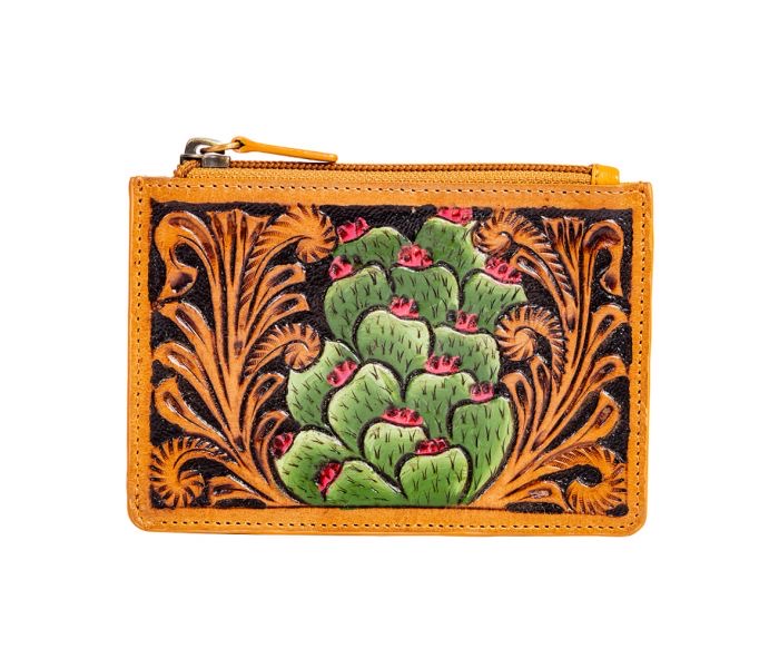 Spring Treasures Hand Tooled Credit Card Holder