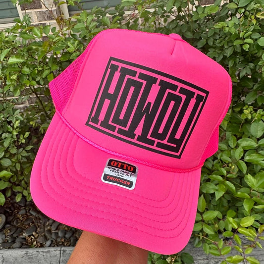 Hot Pink Howdy Trucker Hat