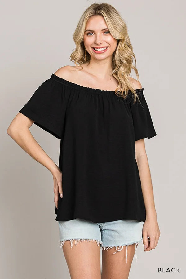 Black Off the Shoulder Top