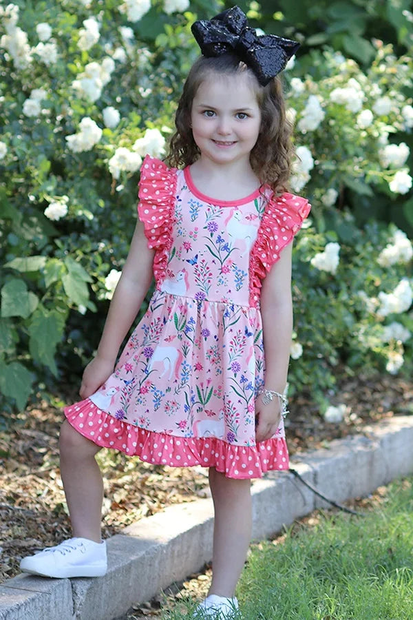 Girls Spring Horse Dress