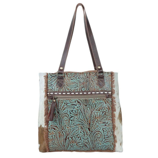 Amethyst Cowhide Tote Bag