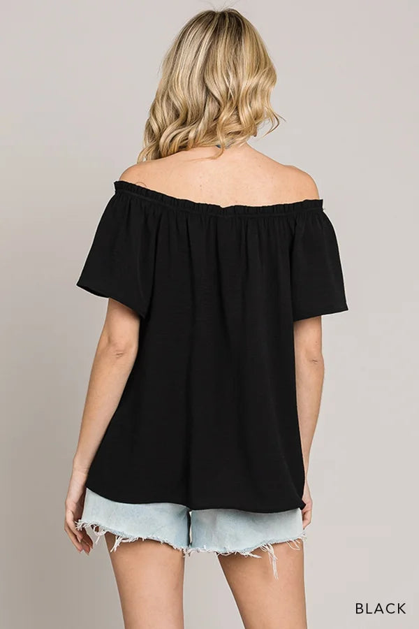 Black Off the Shoulder Top